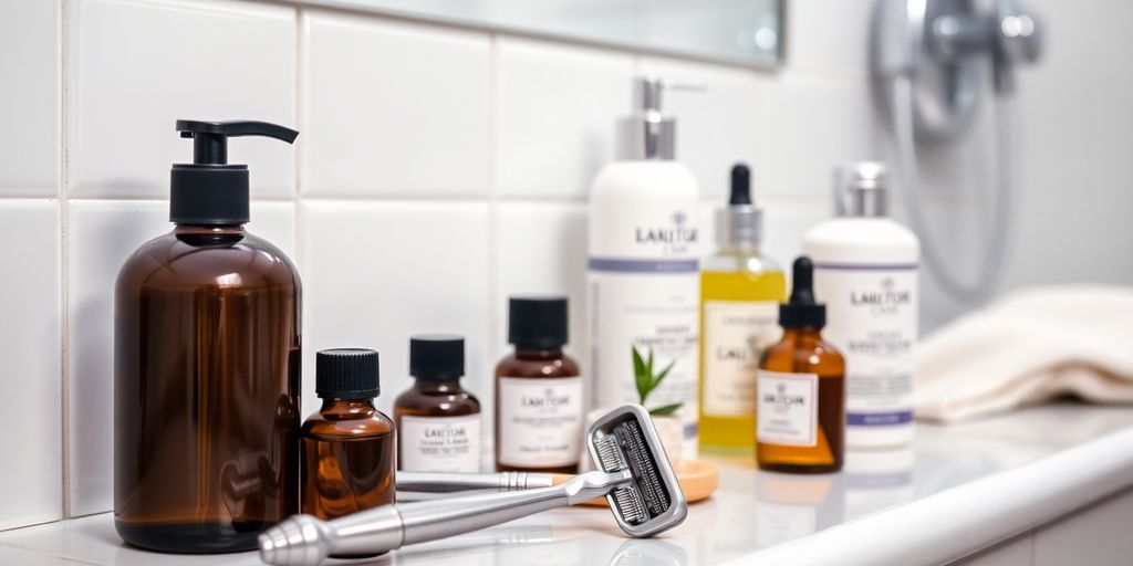 Utensílios para depilação em um ambiente relaxante.